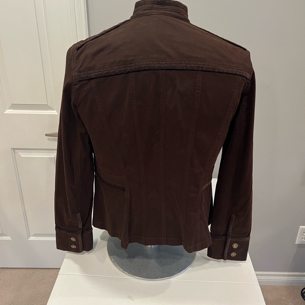 Womens Jones New York Sport stretch button up coat size Large - Picture 3 of 4